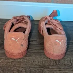 Puma Shoes Suede Pink Puma Sneakers With Ribbon Laces Poshmark